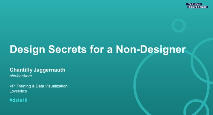 #Data19 Session “Zen Master: Design Secrets for a Non-Designer”